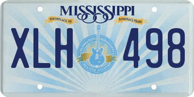 MS license plate XLH498