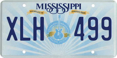 MS license plate XLH499