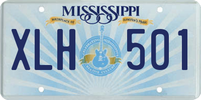 MS license plate XLH501