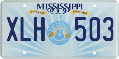 MS license plate XLH503