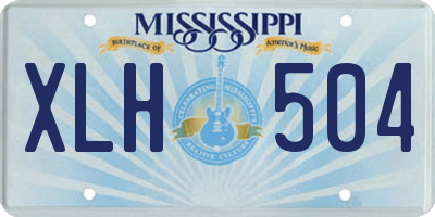 MS license plate XLH504