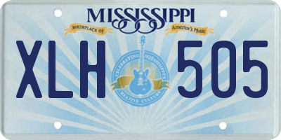 MS license plate XLH505