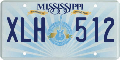 MS license plate XLH512