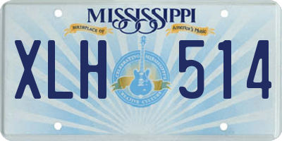 MS license plate XLH514