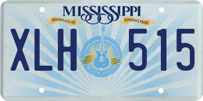 MS license plate XLH515