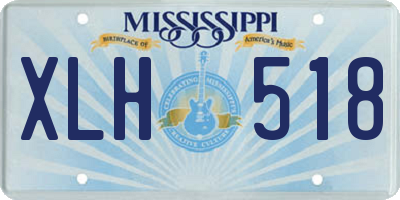 MS license plate XLH518