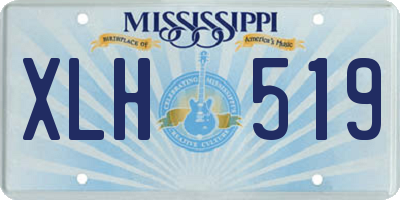 MS license plate XLH519
