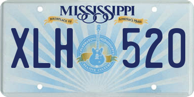 MS license plate XLH520
