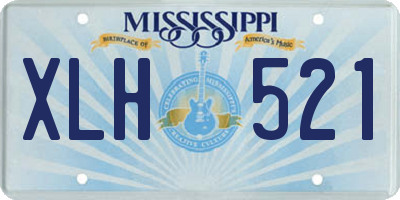 MS license plate XLH521
