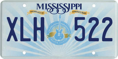 MS license plate XLH522