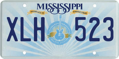 MS license plate XLH523
