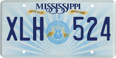 MS license plate XLH524
