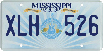 MS license plate XLH526