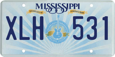 MS license plate XLH531