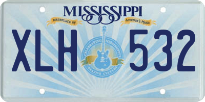MS license plate XLH532