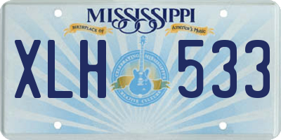 MS license plate XLH533