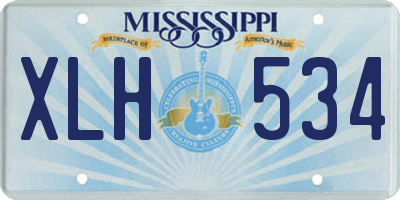 MS license plate XLH534
