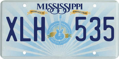 MS license plate XLH535