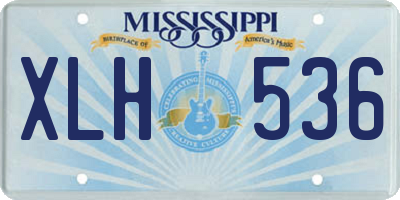 MS license plate XLH536