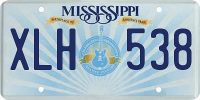 MS license plate XLH538