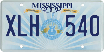 MS license plate XLH540
