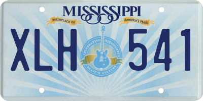 MS license plate XLH541