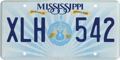MS license plate XLH542