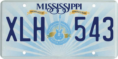 MS license plate XLH543