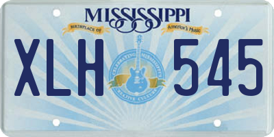 MS license plate XLH545