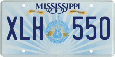 MS license plate XLH550
