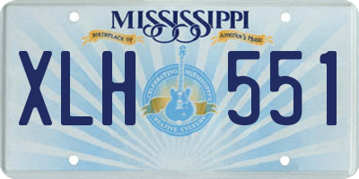 MS license plate XLH551