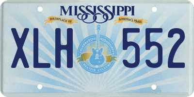 MS license plate XLH552