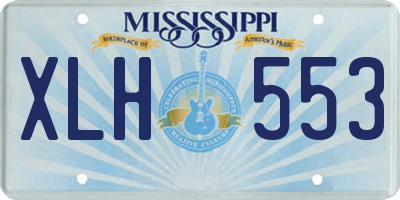MS license plate XLH553