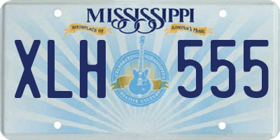 MS license plate XLH555