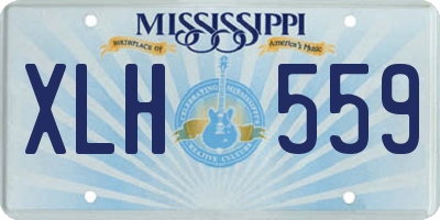MS license plate XLH559