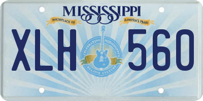 MS license plate XLH560
