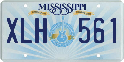 MS license plate XLH561