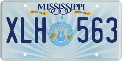 MS license plate XLH563