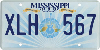 MS license plate XLH567