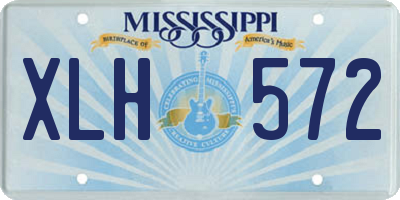 MS license plate XLH572