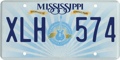 MS license plate XLH574