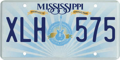 MS license plate XLH575
