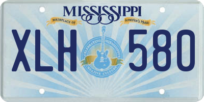 MS license plate XLH580