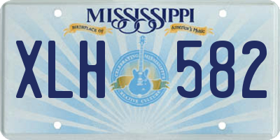 MS license plate XLH582