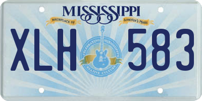 MS license plate XLH583