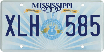 MS license plate XLH585