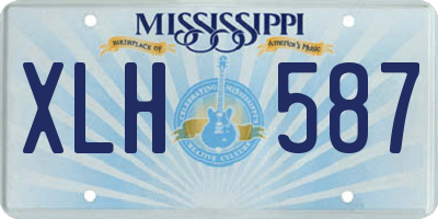 MS license plate XLH587