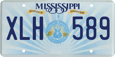 MS license plate XLH589