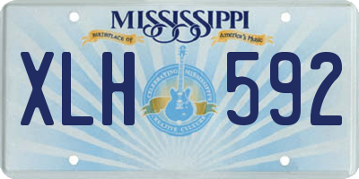 MS license plate XLH592