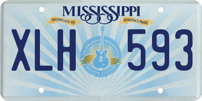 MS license plate XLH593